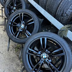 Black BMW M Sport 18” Staggered Wheels