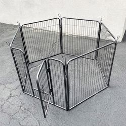 (New in box) $70 Heavy Duty Dog Pet Playpen Fence Gate, 6-Panels X (32” Tall X 32” Wide) 