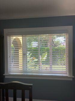 White Horizontal Window Blinds FREE