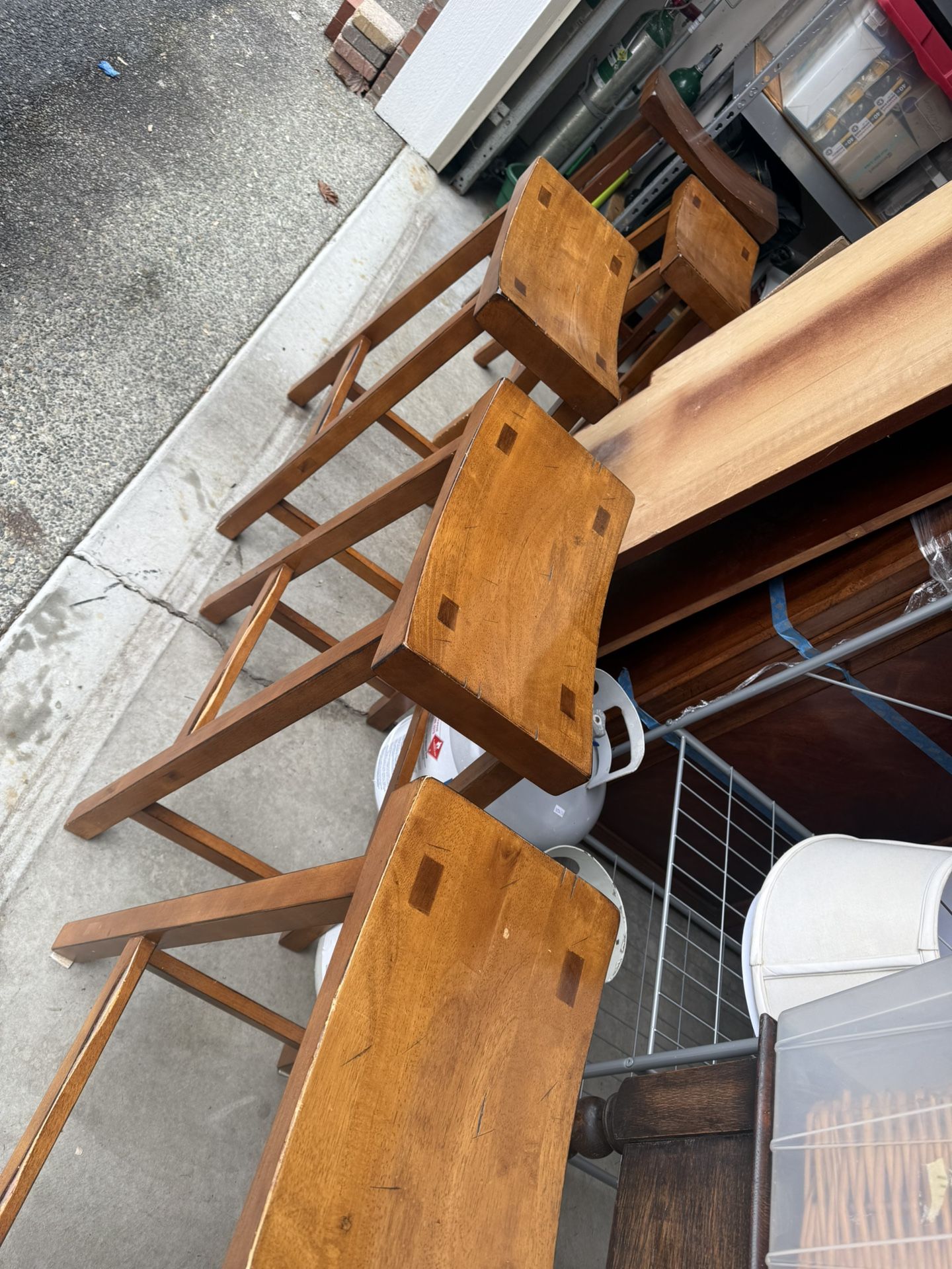 Pottery Barn Wooden Counter Stools