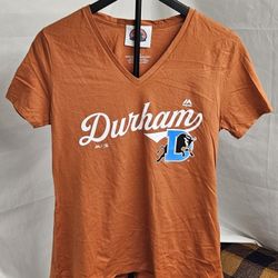 Women's Majestic Durham Bulls Burnt Orange D Logo T-Shirt Size Medium 
 
