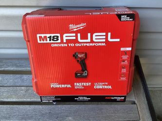 Milwaukee M18 FUEL Impact Driver With 5.0 Batteries, Charger And Case. Brand NEW.