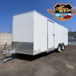 2022 All Aluminum Enclosed Trailer 20ft Cargo Area -lite Weight 2060lbs Carry Capacity 4940lbs 