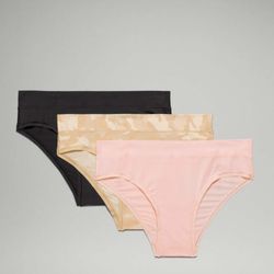 Lululemon UnderEase Mid Rise Cheeky Bikini Underwear 3 Pack size L sealed NWT