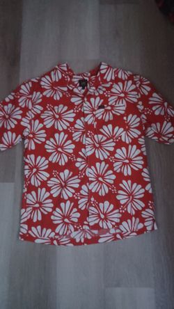 Red And White Button-Up 