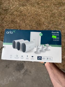 Arlo Pro 4 XL - 3 Camera Bundle w/ Smart Hub & 3mo Arlo Smart