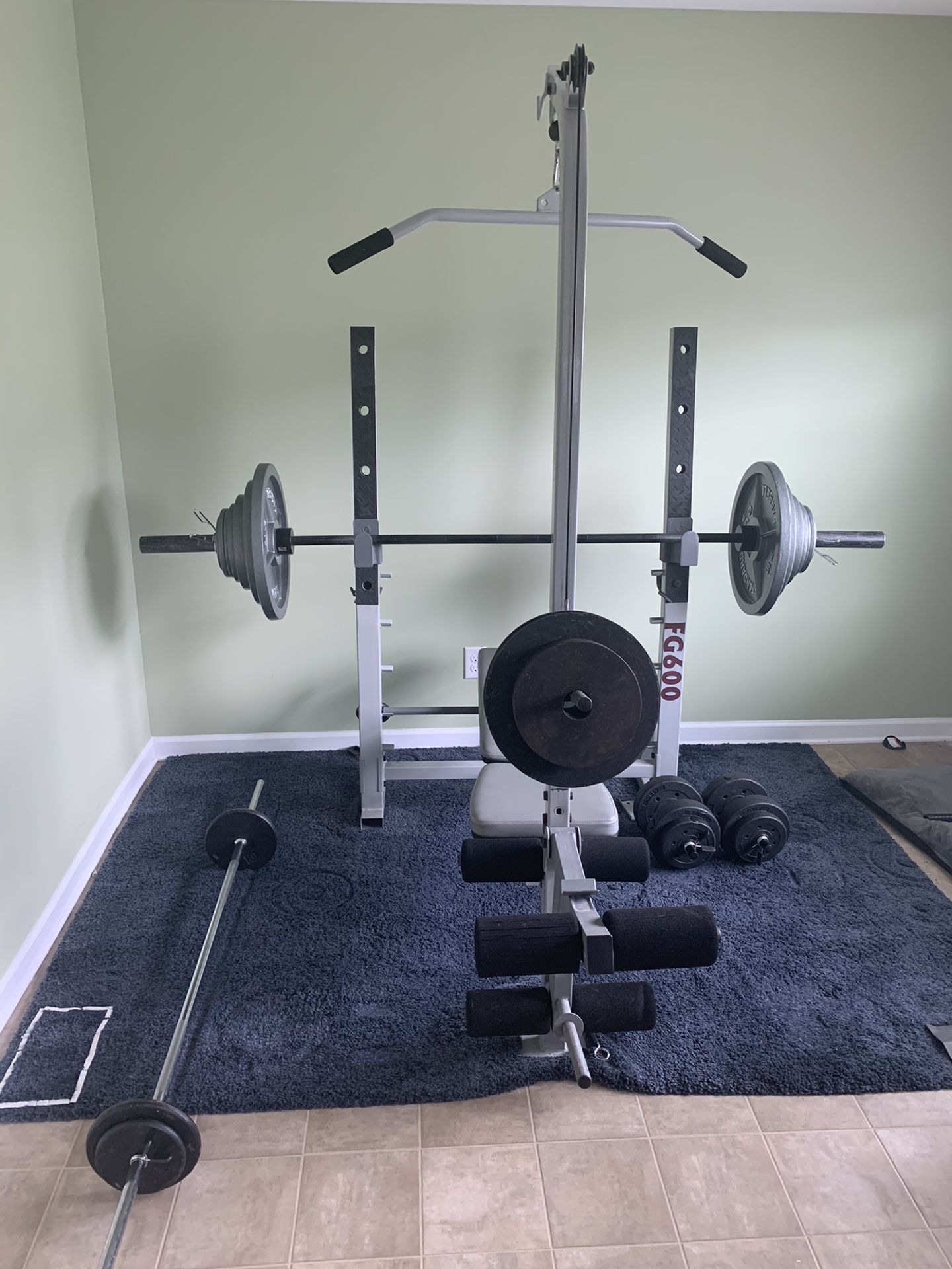 FG 600 Olympic Power Bench with Squat Rack