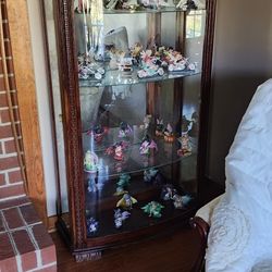 Antique Chair And Curio. 