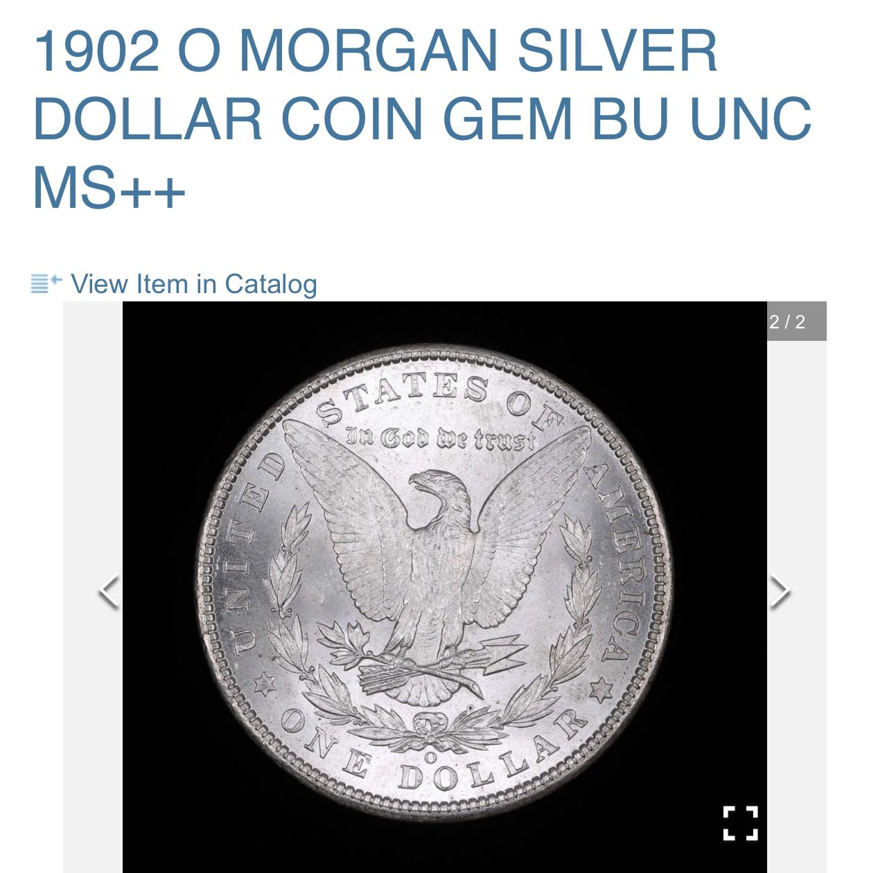 1902 O MORGAN SILVER DOLLAR COIN GEM BU UNC MS++