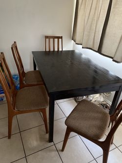 Teak Wood Hidden Leaf Dining Table (table only)extends 54”-90”