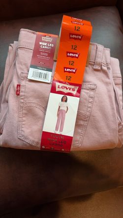 Levi's Youth Wide Leg Cargo Pants Size 12