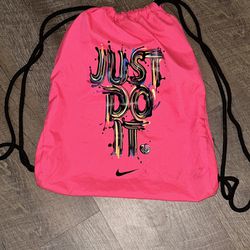 Nike Just Do It Pink Nylon Strap Bag