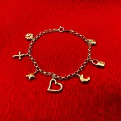 18K Yellow Gold Charm Bracelet
