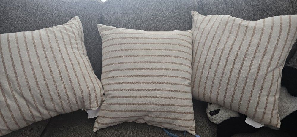 Threshold: Oversized Cotton Striped Square Throw Pillow