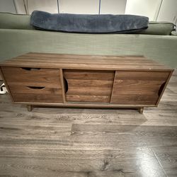 Mid-Century Modern Wood TV Stand / Media  Console