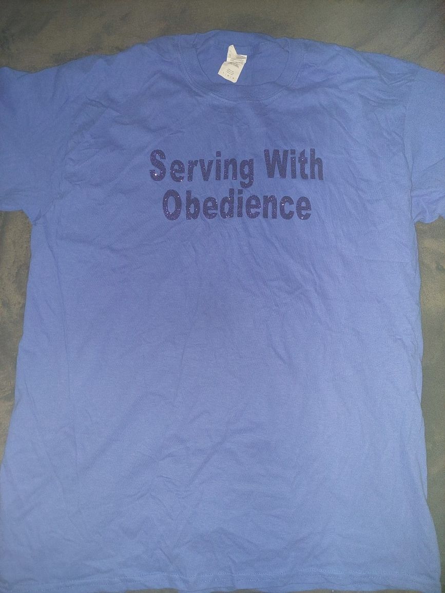 Men's Serving With Obedience Large Size Tshirt