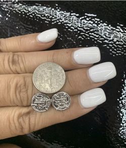 Atocha silver coin studs
