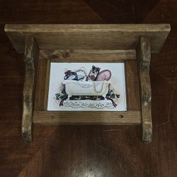 FRAMED BATHROOM AT WORK WITH SHELF