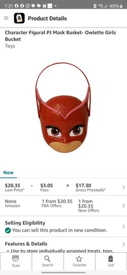 Character Figural PJ Mask Basket/NEW!!!