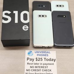 Samsung Galaxy S10e 128gb  Unlocked, FREE Smartwach/ Headphones. Pay $1 Today Rest in payments. NO CREDIT NEEDED FINANCING
