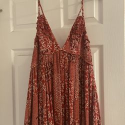 Women’s Red Paisley Dress