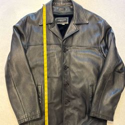 Beautiful Pebbled Black Leather Jacket With Lining