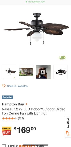Hampton Bay Nassau Ceiling Fan For Sale In Marietta Ga Offerup