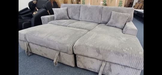 New Pull Out Sofa With Chaise Storage 