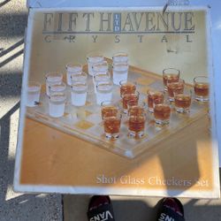 New Shot Glass Checkers Set