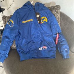Rams Hooded Bomber Jacket 