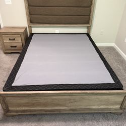 Bed Frame With Box And Nightstand
