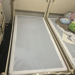 Twin Cream Beds With Ornate Detailing Elegantly Decorated 