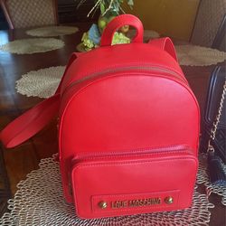 Backpack Love Moschino Red Color