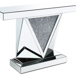 Crystal Mirror Side Table 