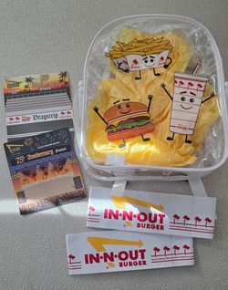 In N Out Burger backpack kids set 75th anniversary