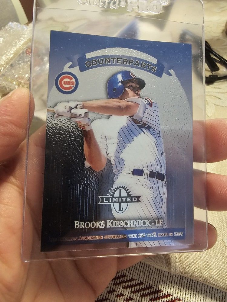 Chicago Cubs Brooks Kieschnick '97 Leaf Limited Counterparts With Marty Cordova Baseball Card 