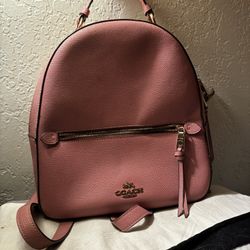Coach Jordyn Crossgrain Leather Backpack – Pink
