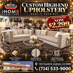 CUSTOMIZABLE SOFA SET  HIGH END UPHOLATHERY