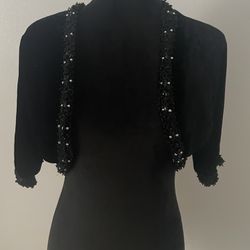 Vintage black 1950’s cropped cardigan