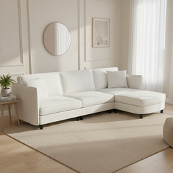 Olympic 108" 3 Seater L-Shaped Sofa with Ottoman