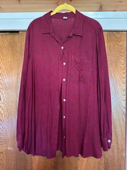 Women’s tunic button up shirt