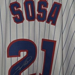 Sammy Sosa Signed XL Jersey Beckett Certified