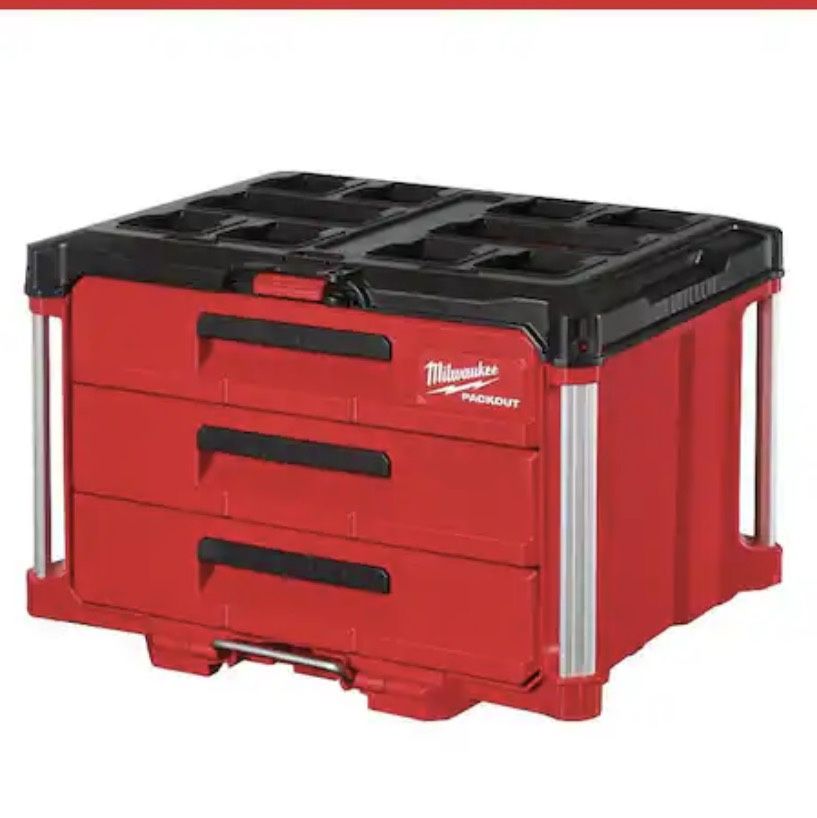 Milwaukee PACKOUT 22 in. Modular 3-Drawer Tool Box with Metal Reinforced Corners