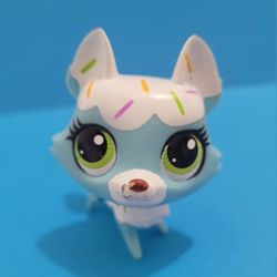 Littlest Pet Shop LPS 3235 Husky Dog Blue White Sprinkles Sweeter Pairs Figure.
