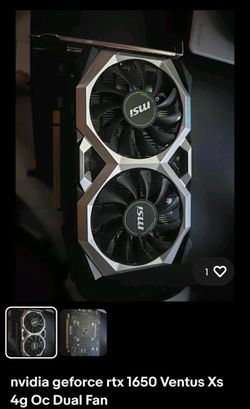 nvidia geforce rtx 1650 Ventus Xs 4g Oc Dual Fan
