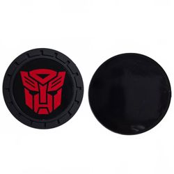 Transformers Autobot Logo Car Cup Holder Coasters Set of 2 Home Desk Decor NEW