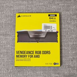 Corsair VENGEANCE RGB 64GB (2 x 32GB) DDR5-6000 CL30