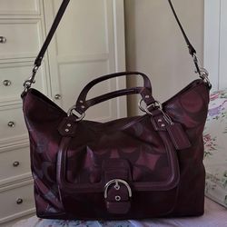 2000s Coach Signature Campbell Shoulder Bag