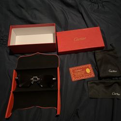 Cartier Glasses (black/Silver)