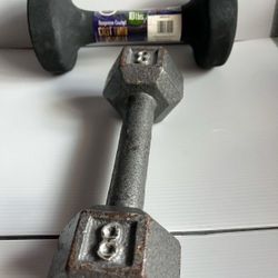 Dumbbells, (1) 10 pound and (1) 8 pound. $10 For Both